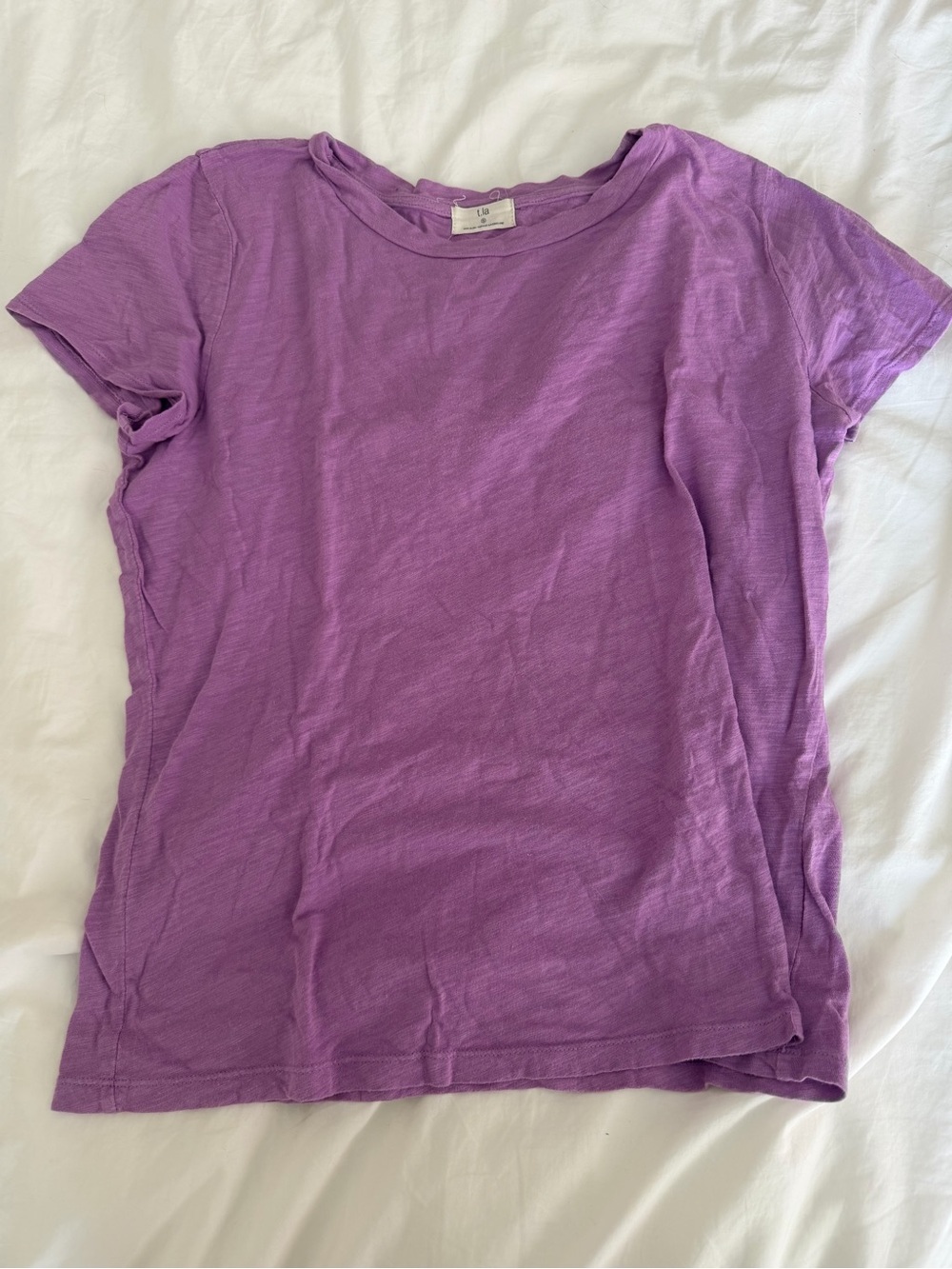 T.La Lavender Short Sleeve Crewneck Tee
